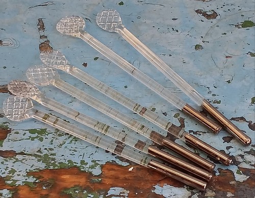 Vintage cocktail glass swizzle - vintage,
