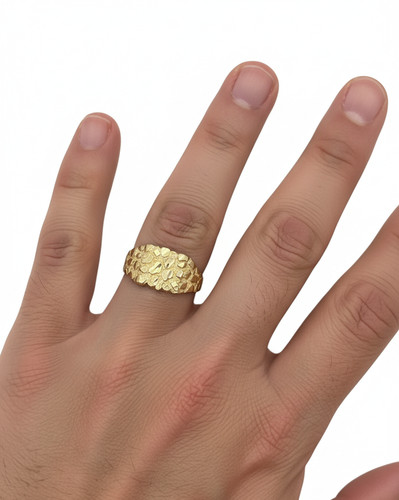 Mens nugget square - ring, real