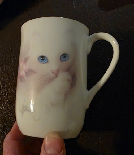 Vintage cat mug - vintage,