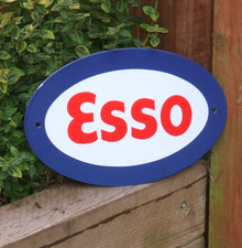 Enamel Sign Esso - Original