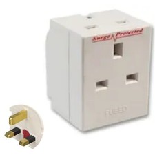 Surge Power Protector Adaptor Plug 3 Way 13A 3 GANG 3G