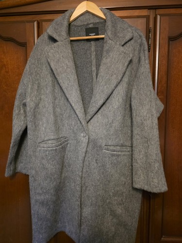 Women grey wool jacket coat - women,