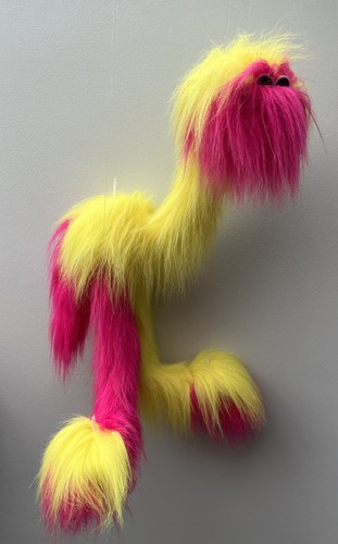 Vintage fluffy monster bird