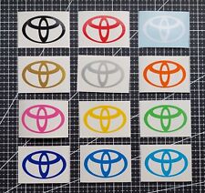 TOYOTA LOGO - Car Decal Vinyl Sticker - 2 X  SIZE 48 X 75 mm  - MULTIPLE COLOURS
