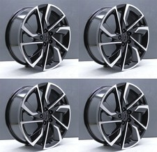 SET 4 MG ZS DIAMOND CUT BLACK 17" ALLOYS WHEELS RIM 7J 11513291 GENUINE X4