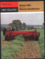 1971 New Holland "Model 490" 12-Foot Mower-Conditioner Brochure Leaflet