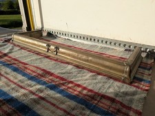 Antique Brass Copper Fire Fender Curb Art Nouveau Art Deco Arts & Crafts