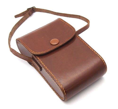 Vintage brown leather case - vintage, for
