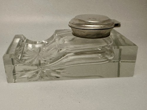Antique glass and silver - glass,