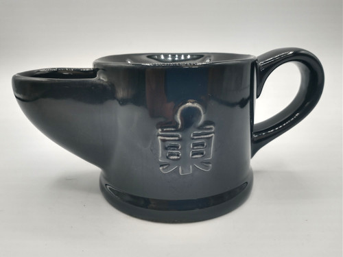 Vintage black shaving mug with - black,