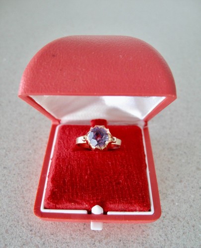 Russian soviet rose gold - rose, ring