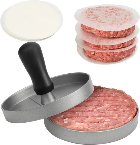 Burger press round stainless - press,