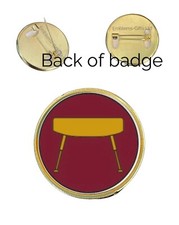 Gymnasium Pommel Horse 27mm Metal Lapel Pin Badge Domed Insert