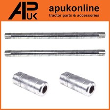2x Grease Gun Tube 1/8 Straight Rigid & Coupler BSP 15cm for Fordson JCB Tractor