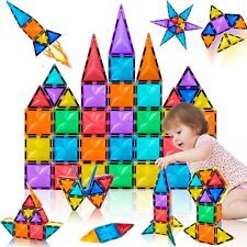 110Pcs Magnetic Building Tiles Set Kids Creative 3D Educational Construction Toy