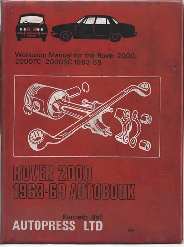 Rover 2000 1963 autobook - rover, 1963-69