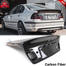 For BMW E46 320i 330i M3 Sedan 99-06 Real Carbon Rear Trunk Boot Lid Cover Trim