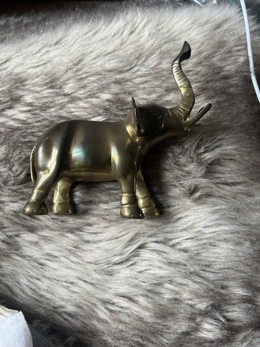 Vintage brass elephant - vintage,
