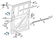Genuine Mercedes Benz Sprinter Sliding Door Block Top/Bottom A9107662500 +Screws