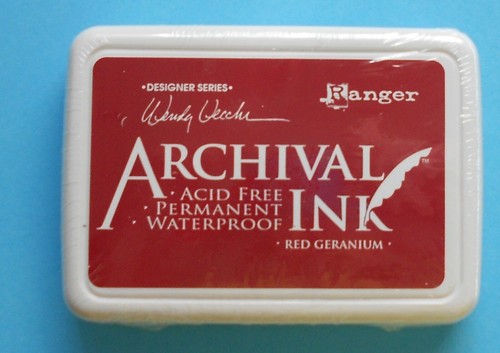 Red geranium archival ink pad - red,