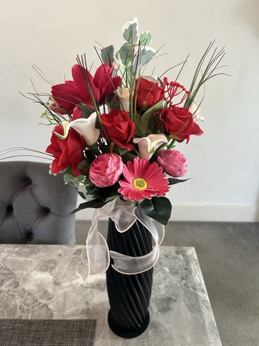 Tall vase 30cm and artificial - tall,