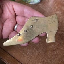 Victorian Brass Shoe Fireplace Ornament