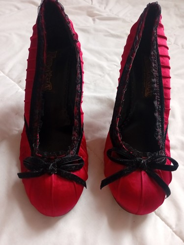 Funtasma red black - red/black, satin