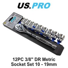 US PRO 12 Piece 3/8" Drive