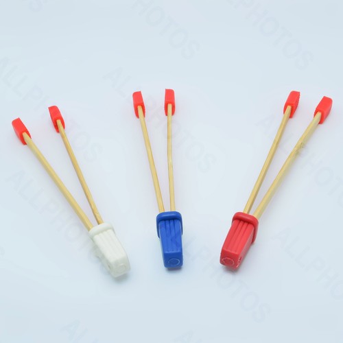 Set bamboo print tongs - -,