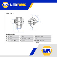 Alternator fits VAUXHALL ASTRA
