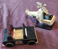 Fisher Price Toys Police Car & Helicopter The Quaker Oats Co vintage 