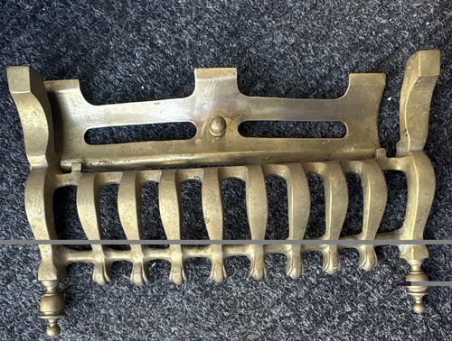 Brass fireplace grate front - grate,