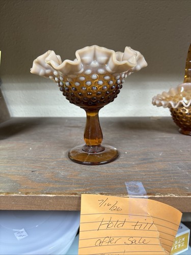 Vintage fenton hobnail ruffled - hobnail,