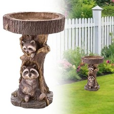 Resin raccoon bird - resin,