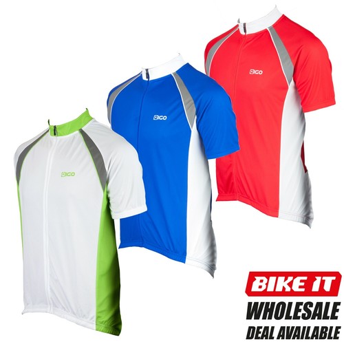 Mens cycling jersey - red, blue