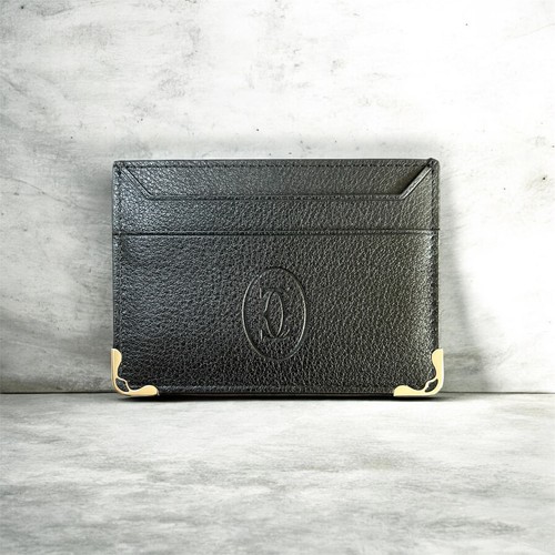 Cartier black leather - black, card