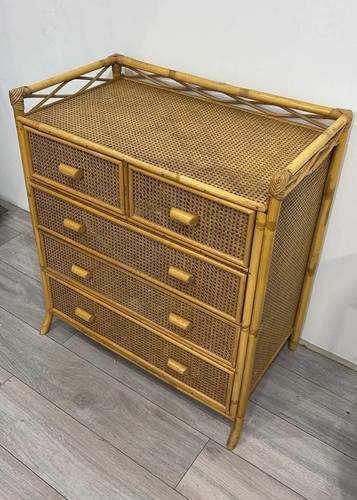 Vintage wicker storage unit - vintage,