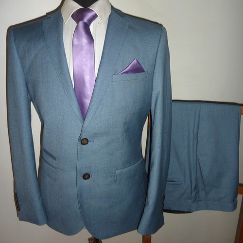 Men 165 suit blue piece - suit,