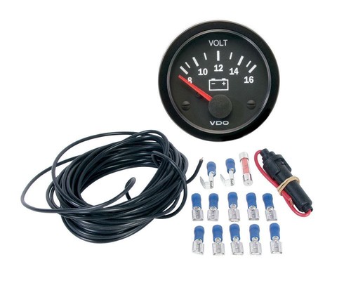 Vdo voltage gauge kit - kit, 12