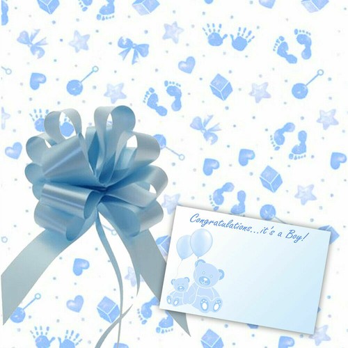 Blue baby boy cellophane gift - boy,