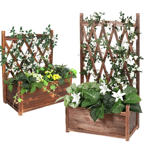 Wooden garden planter - planter, with
