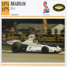 1974-1975 BRABHAM BT44 Racing Classic Car Photo/Info Maxi Card
