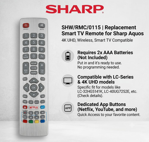 Sharp aquos smart - smart, remote