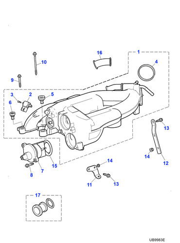 Jaguar brake booster vacuum - brake,