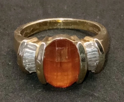 14k yellow gold citrine - yellow,