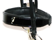 FSS FLAT WIDE Cavesson Noseband Comfort Padded WORKER HUNTER Plain 5cm 2" PATENT