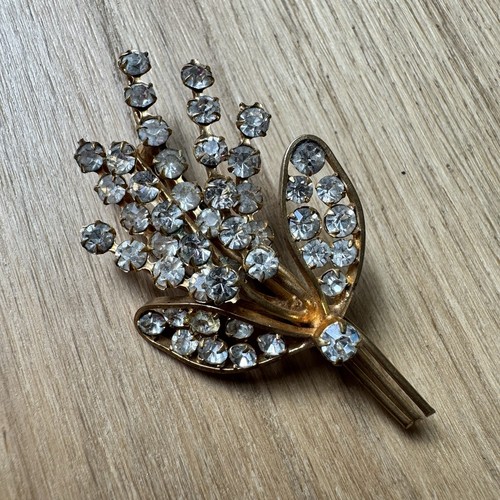 Vintage brooch leaf - brooch, leaf/flower
