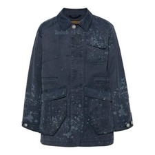 Timberland x A-COLD-WALL Jacket L Navy Paint Splatter Utility Logo Back Rare NWT