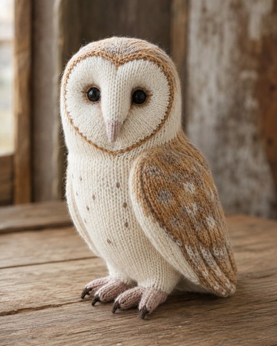 Barn owl knitting pattern - owl,
