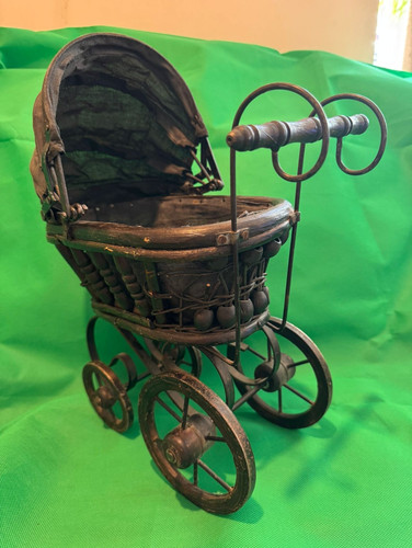 Metal doll pram pushchair - metal,